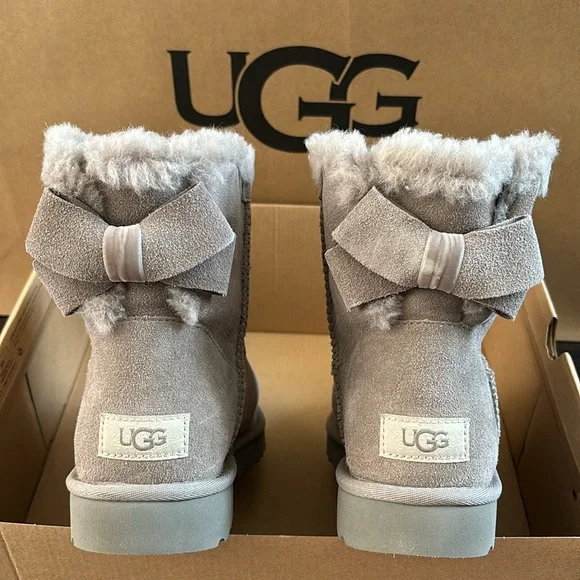 Mini Bailey Bow Uggs Mini 38 Boots With Ugg Bailey Bow Grau 38